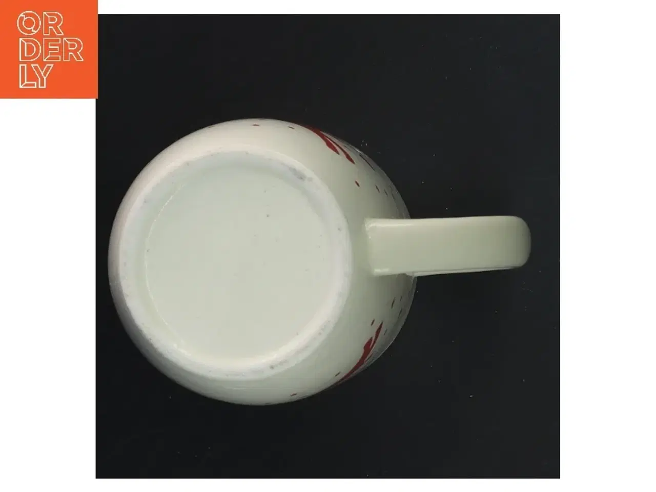 Billede 2 - Hvid krus med rensdyrmotiv (str. Ø 8 cm længde 11 cm)