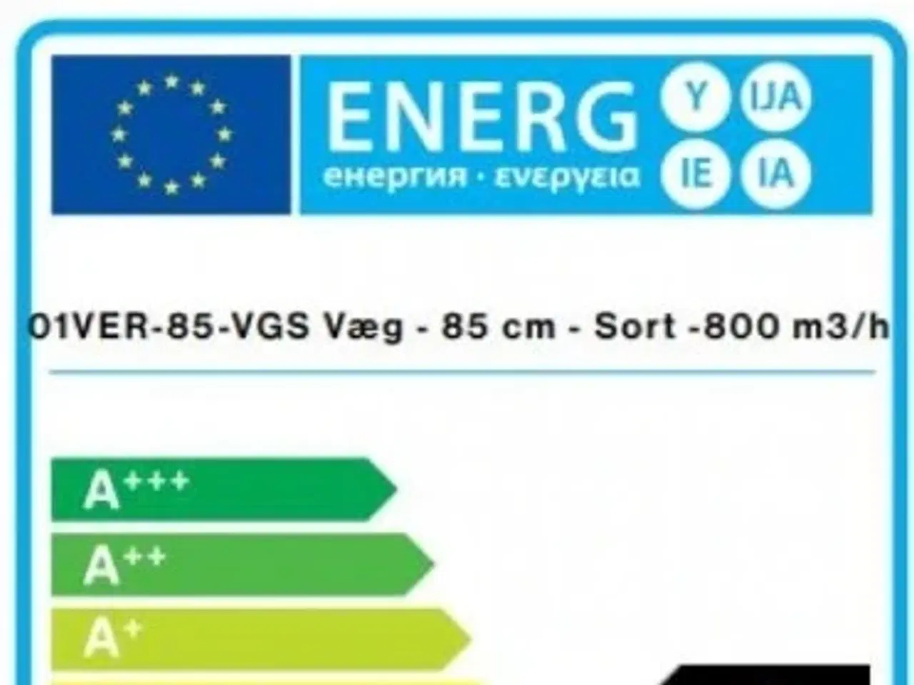 Billede 2 - Falmec 01VER-85-VGS Verso85 vægemfang, black