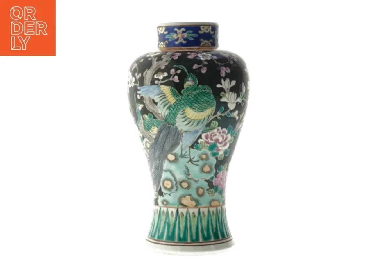 Billede 1 - Malet vase med motiv (str. 22 cm)