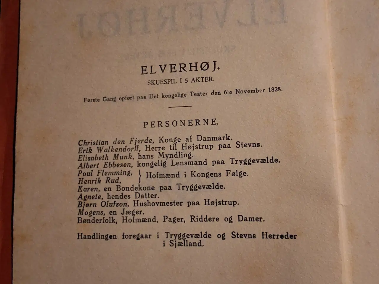 Billede 3 - ELVERHØJ skuespil, JOHAN LUDVIG HEIBERG