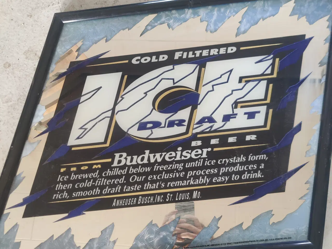 Billede 1 - Ice draft beer Budweiser billede/spejl 