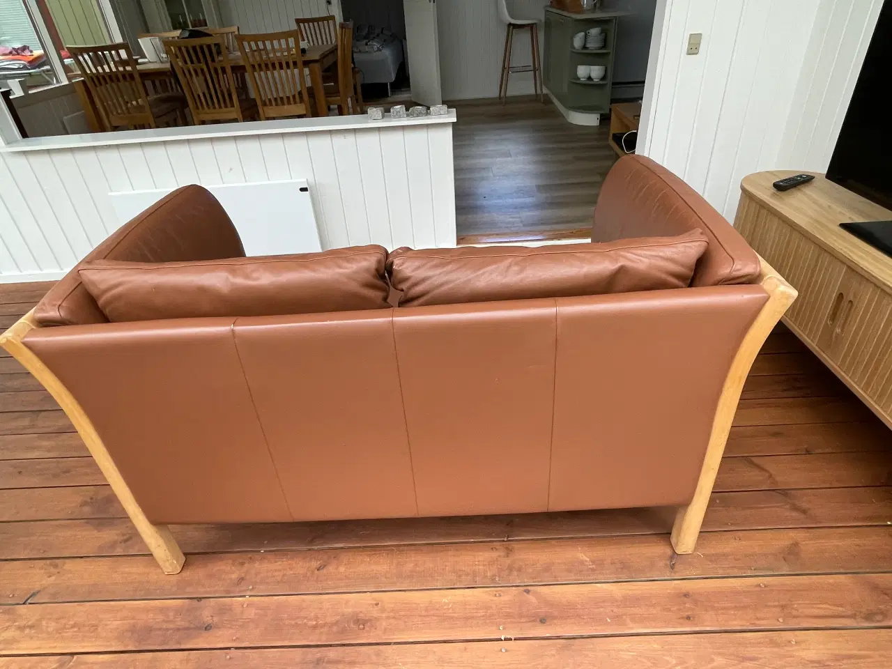 Billede 3 - Brun lædersofa to-personers