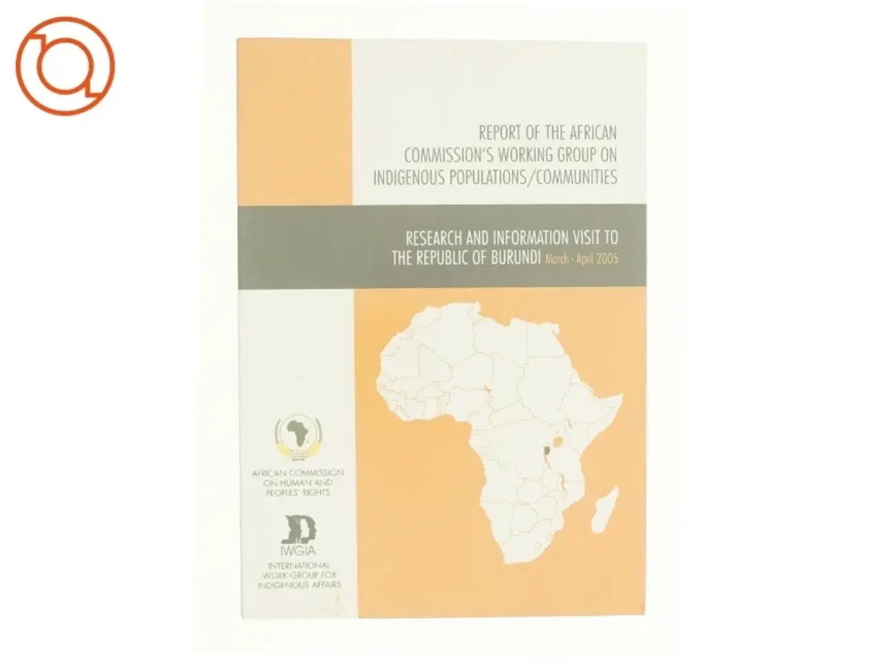 Billede 1 - Report of the africa Commission's working group on indigenous populations (bog)