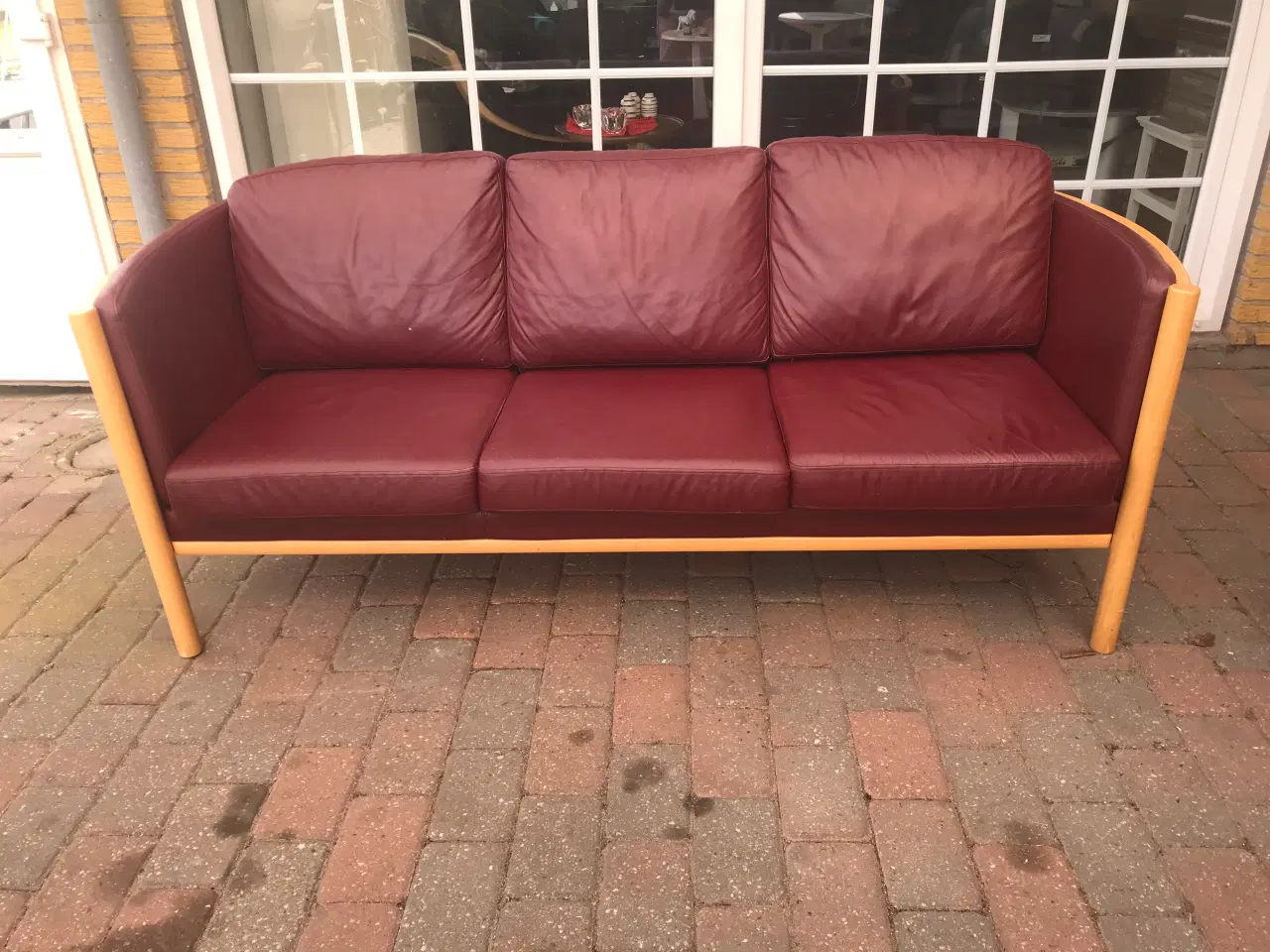 Billede 1 - Lædersofa 