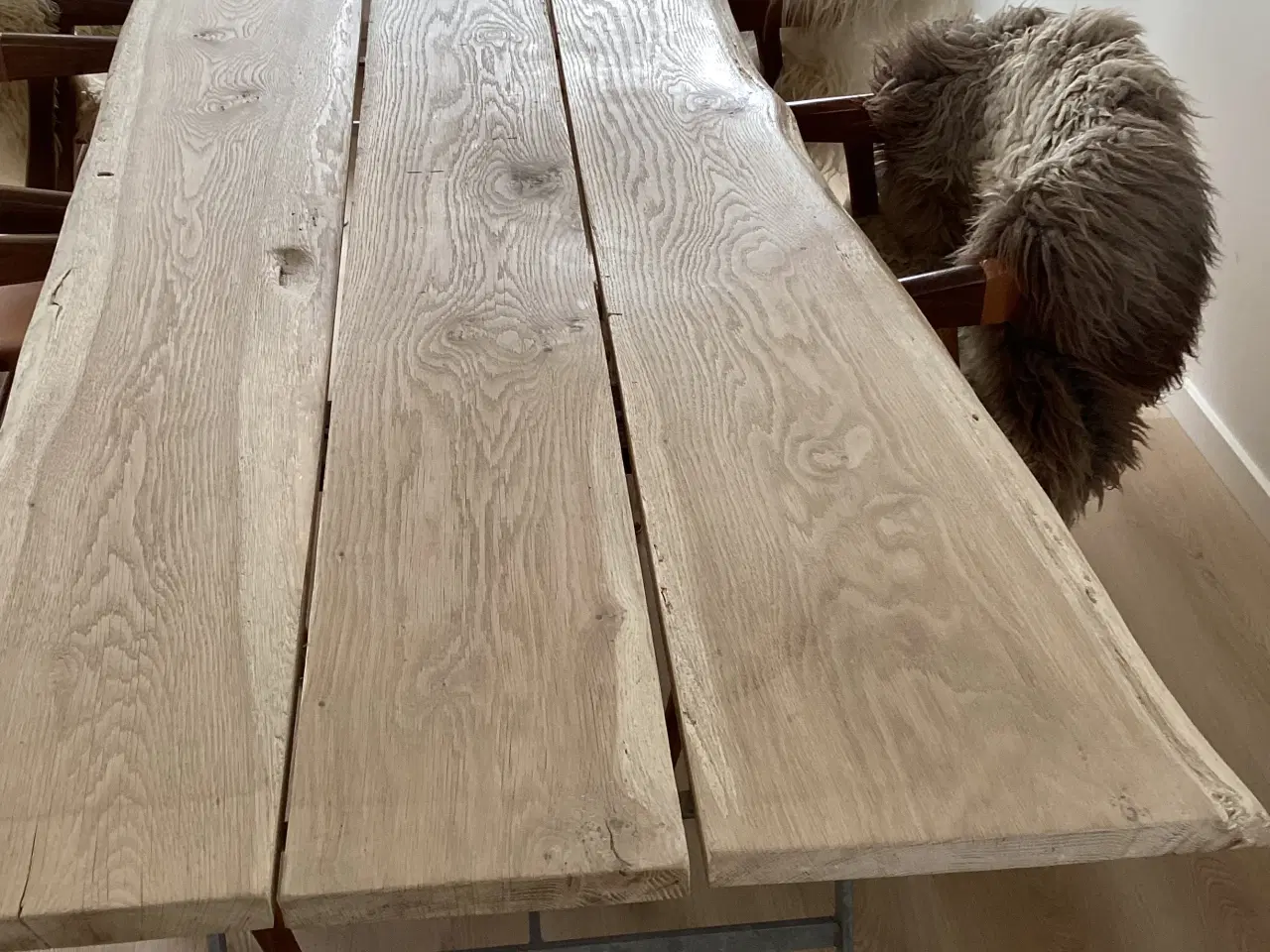 Billede 2 - Ege træs planke spisebord