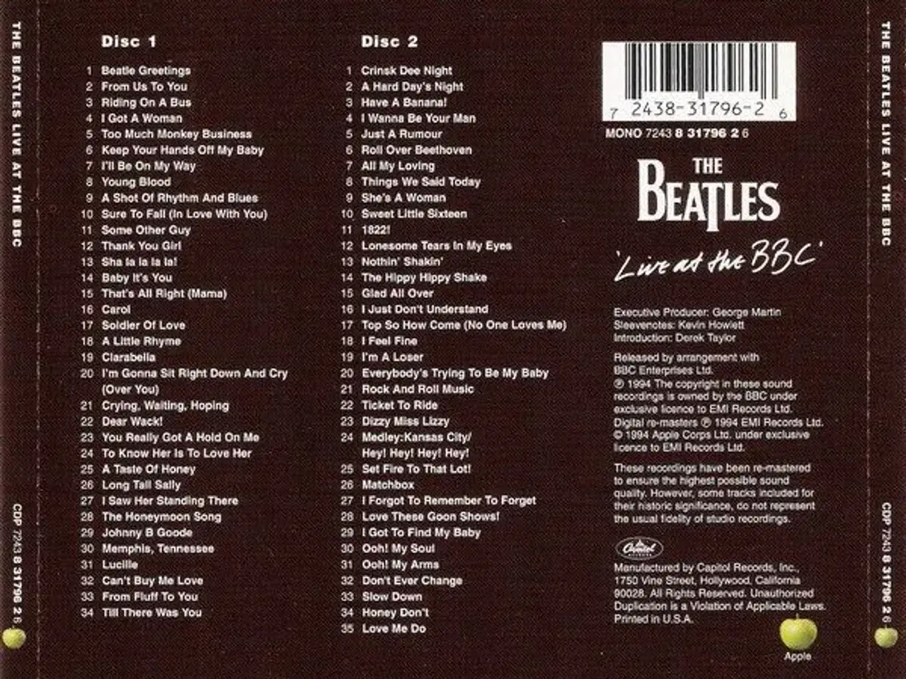 Billede 2 - The Beatles ; 2 cd ; Live at the BBC 