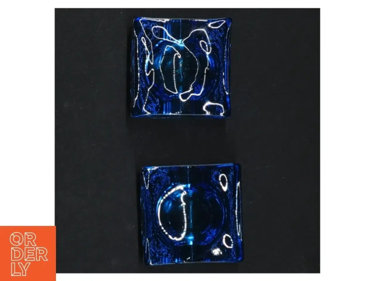 Billede 3 - Blå glaslysestager (str. 5 cm)