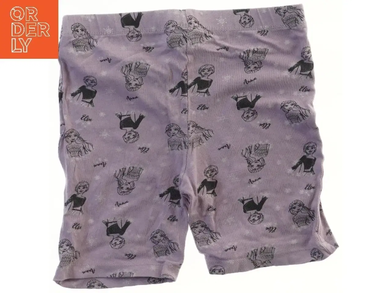 Billede 2 - Lilla shorts med Anna og Elsa motiv fra Frozen (str. 110)