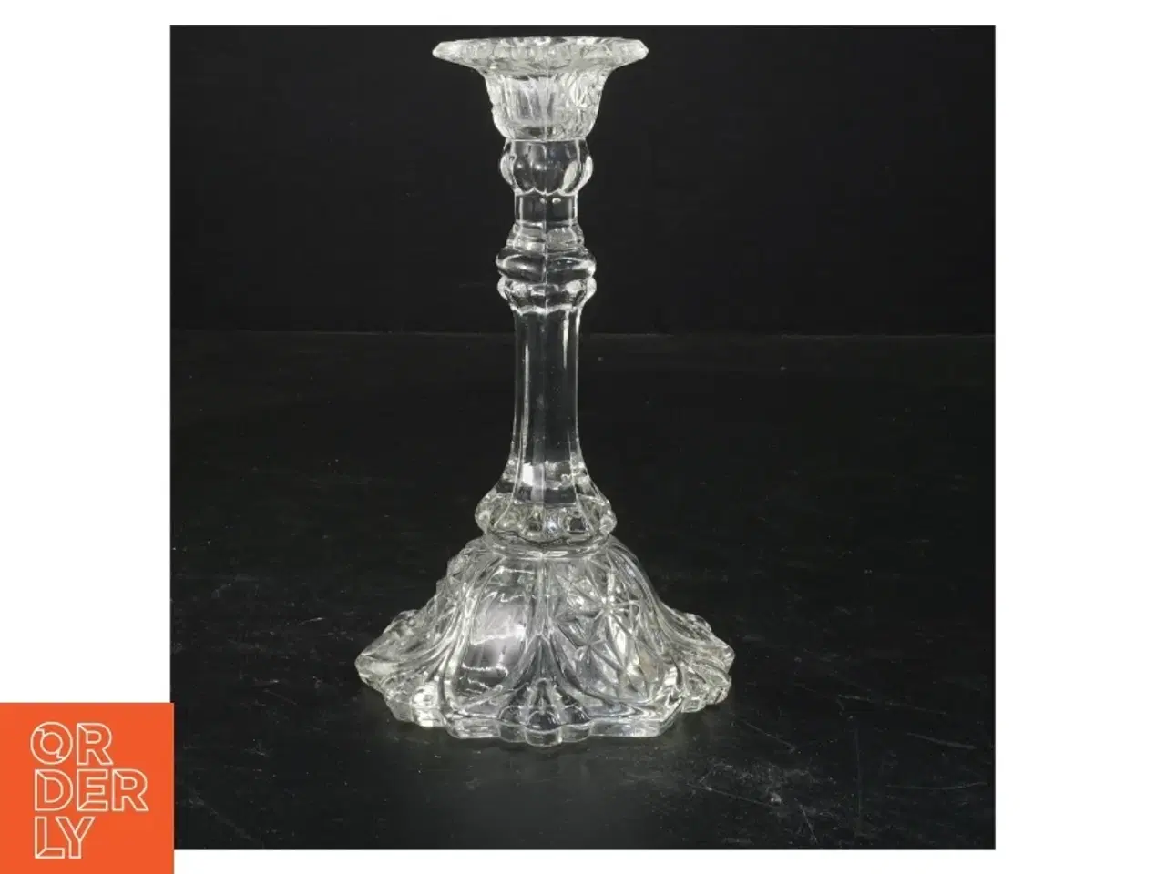 Billede 1 - Lysestage glas (str. 17 cm)