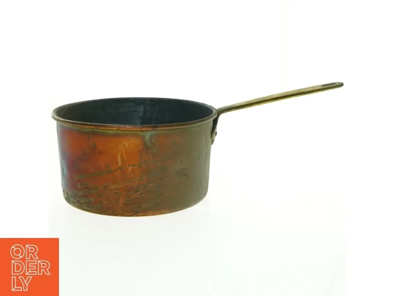 Billede 1 - Antik Skultuna 1607 kobber kasserolle (str. Diameter 20 cm h 11 cm)