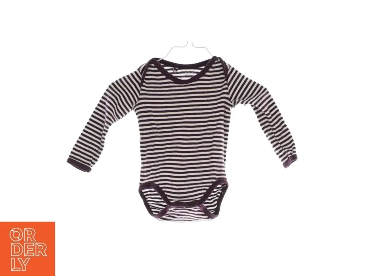 Billede 1 - Hvid/lilla langærmet bodystocking fra Mads og Mette (Str. 68)