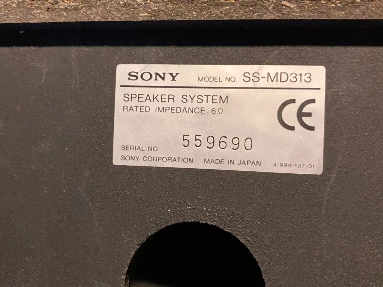 Billede 2 - SONY Højttalere til SONY musikanlæg model SS-MD313