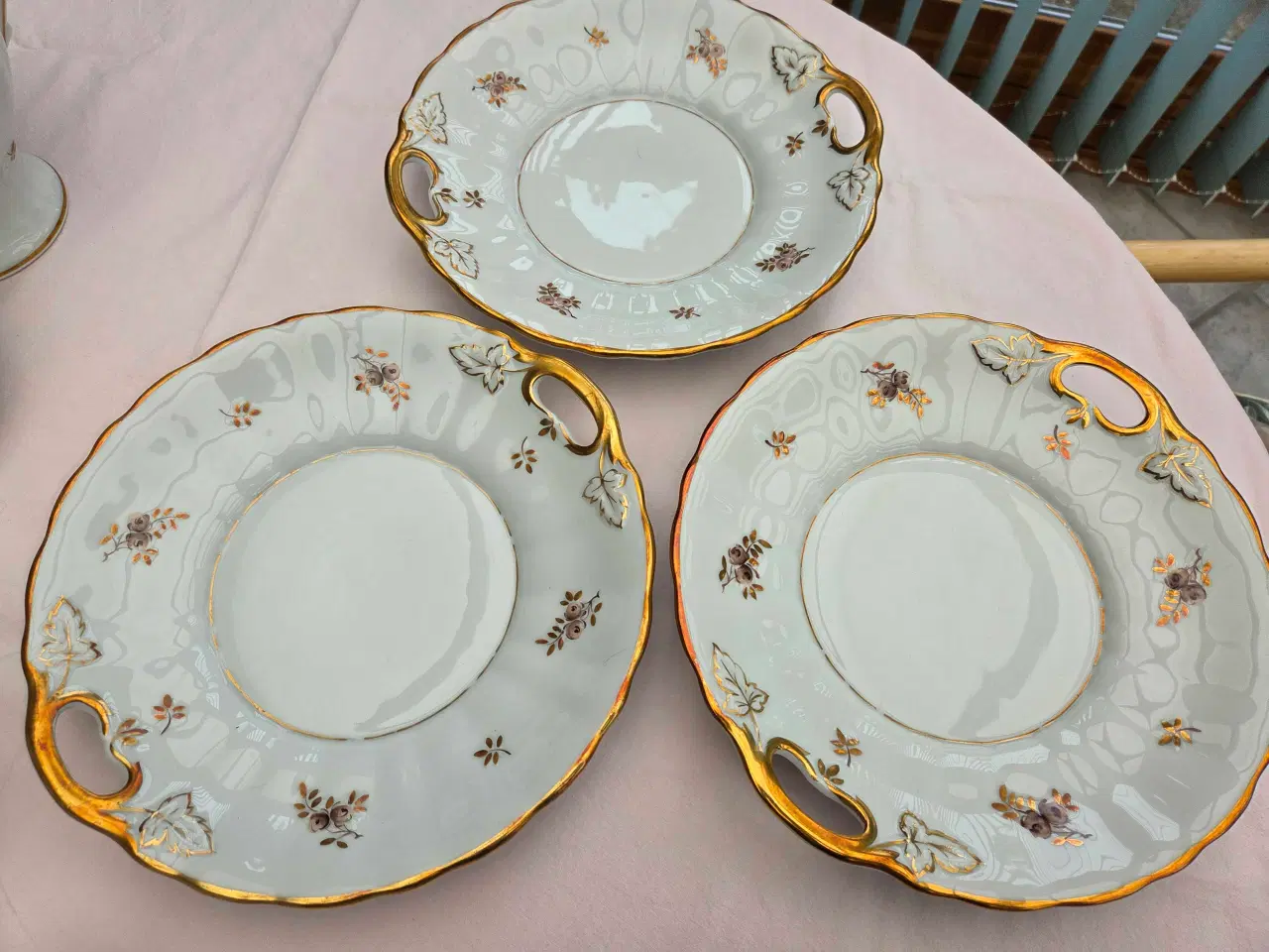 Billede 5 - Københavns porcelæns malere kaffestel Brun Rose.