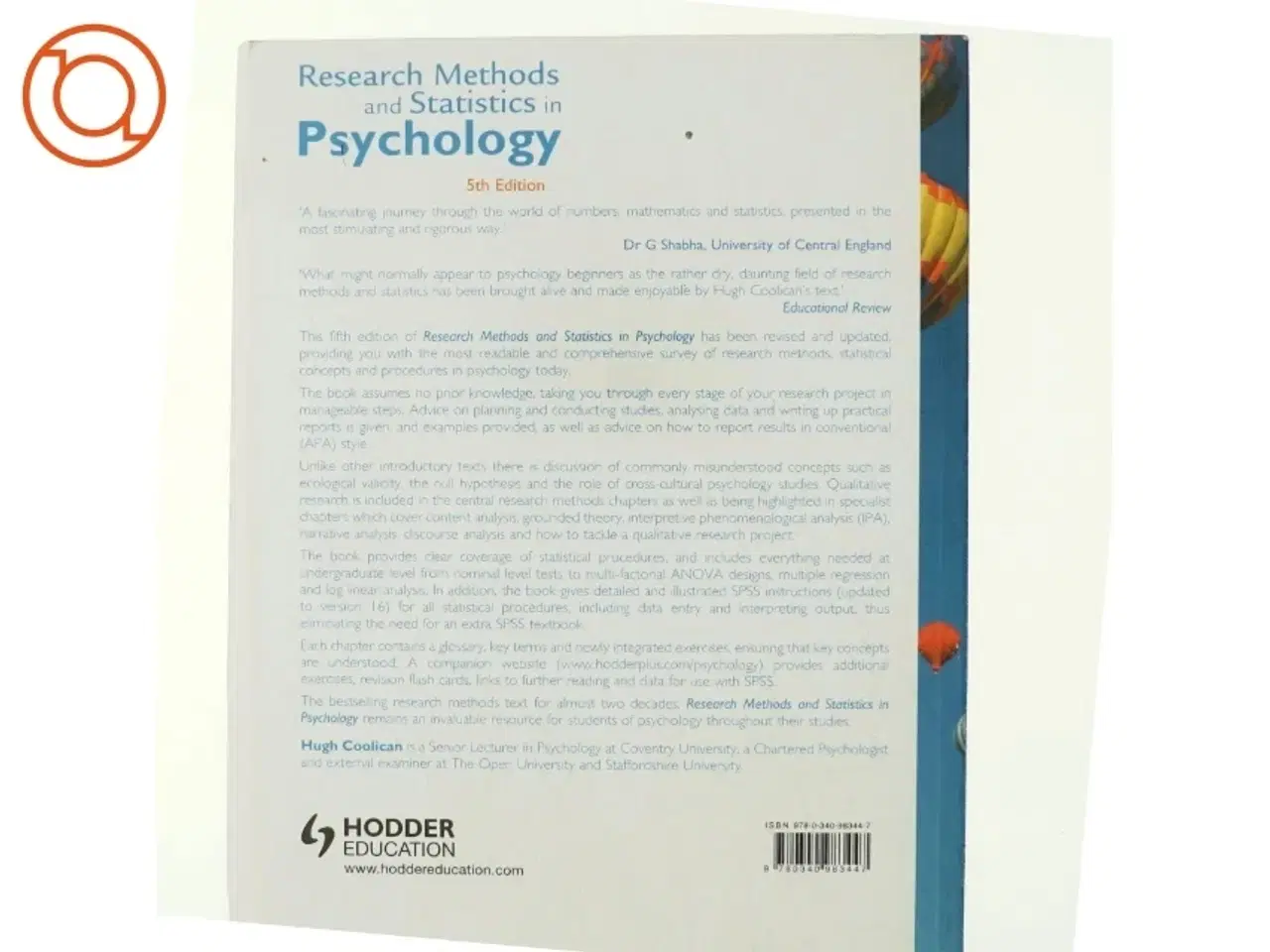 Billede 3 - Research methods and statistics in psychology (Bog)