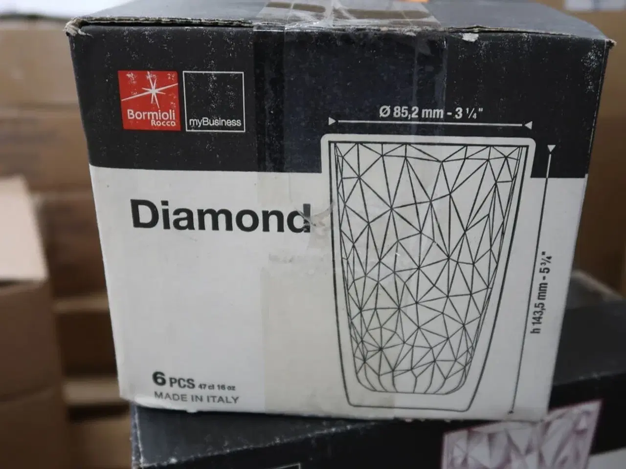 Billede 3 - 4 kasser glas BORMIOLI Model: Diamond