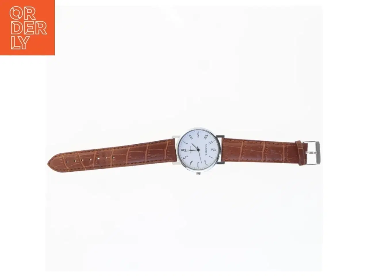 Billede 3 - Armbåndsur med læderrem fra Modiya (str. 24 cm)