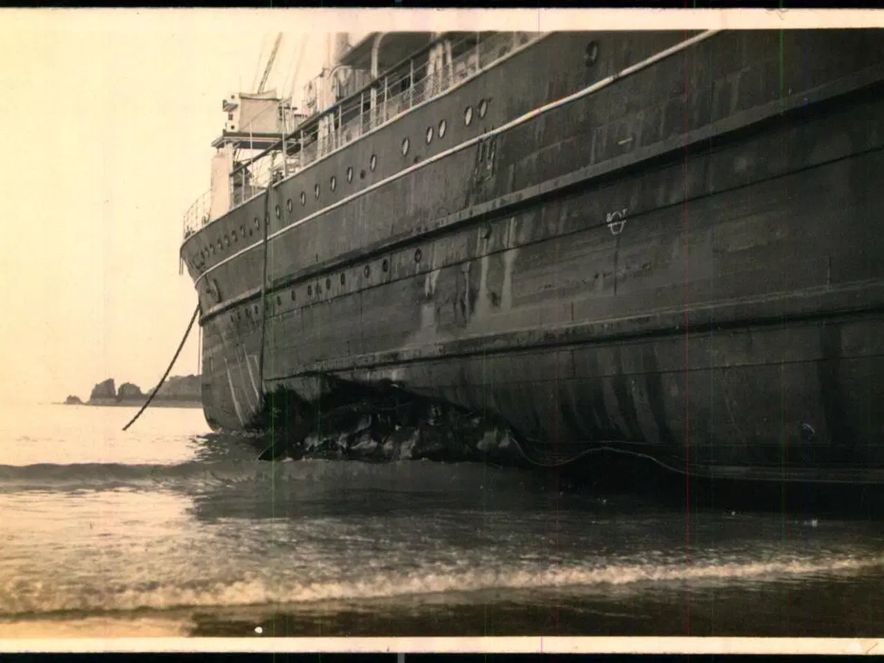 Billede 1 - Grundstødning - Fotokort St. Jersey u/n - Ubrugt