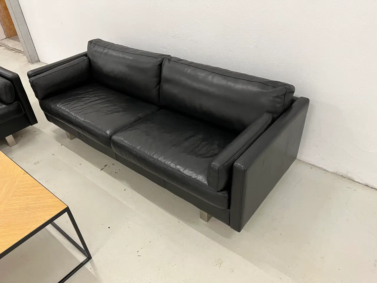 Billede 7 - Skalma Bonn 2x3 Pers.Sofaer i sort okselæder 625.