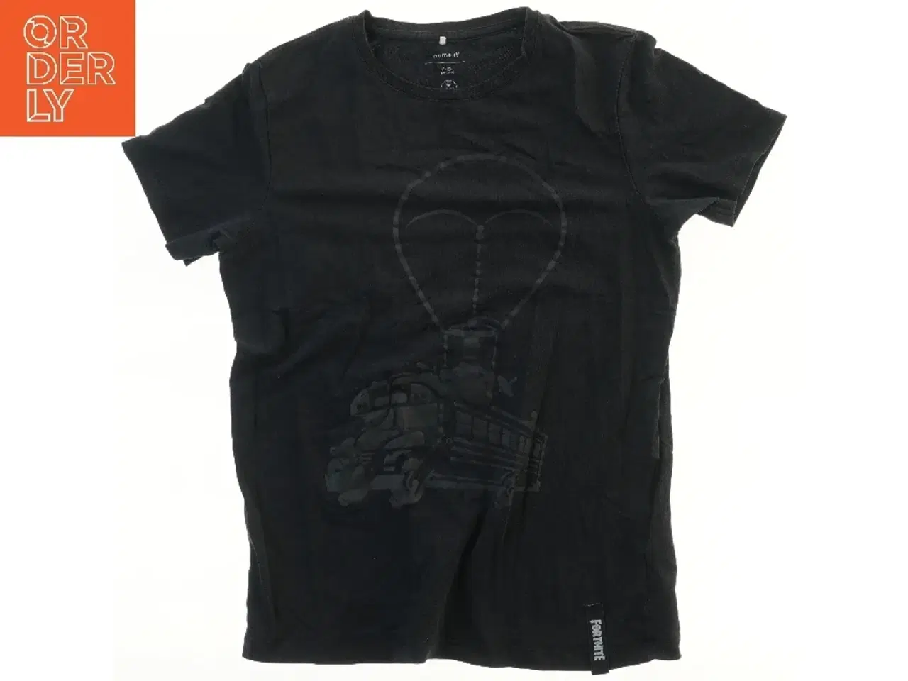 Billede 1 - Sort Name It T-shirt med ballonmotiv (str. 146)