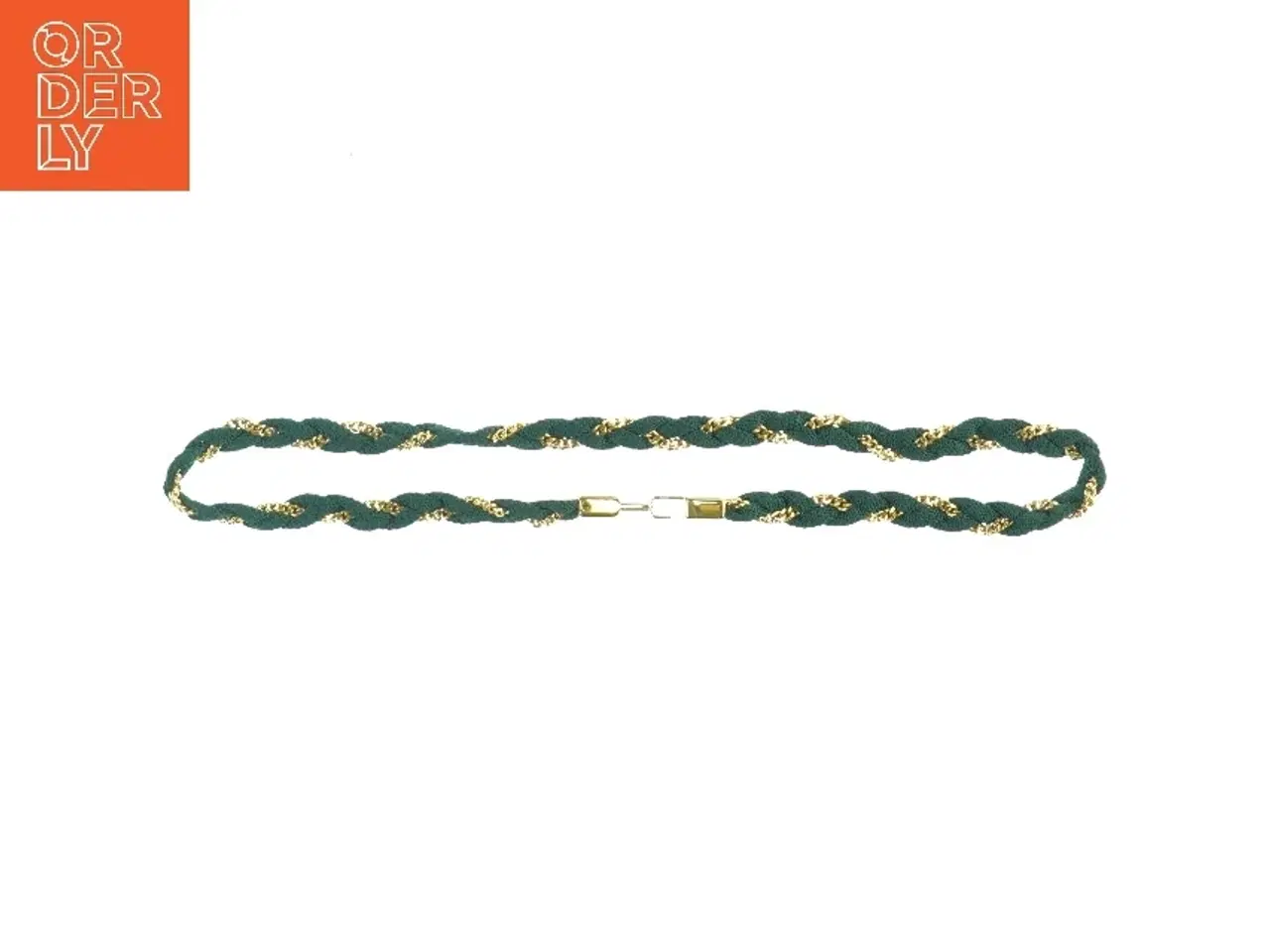 Billede 2 - Flettet armbånd med gulddetaljer (str. Længde, 85 cm. b. 1 cm)