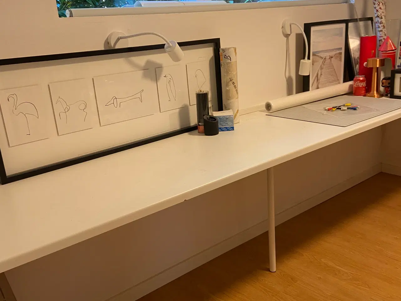 Billede 4 - Bordplade med to ben