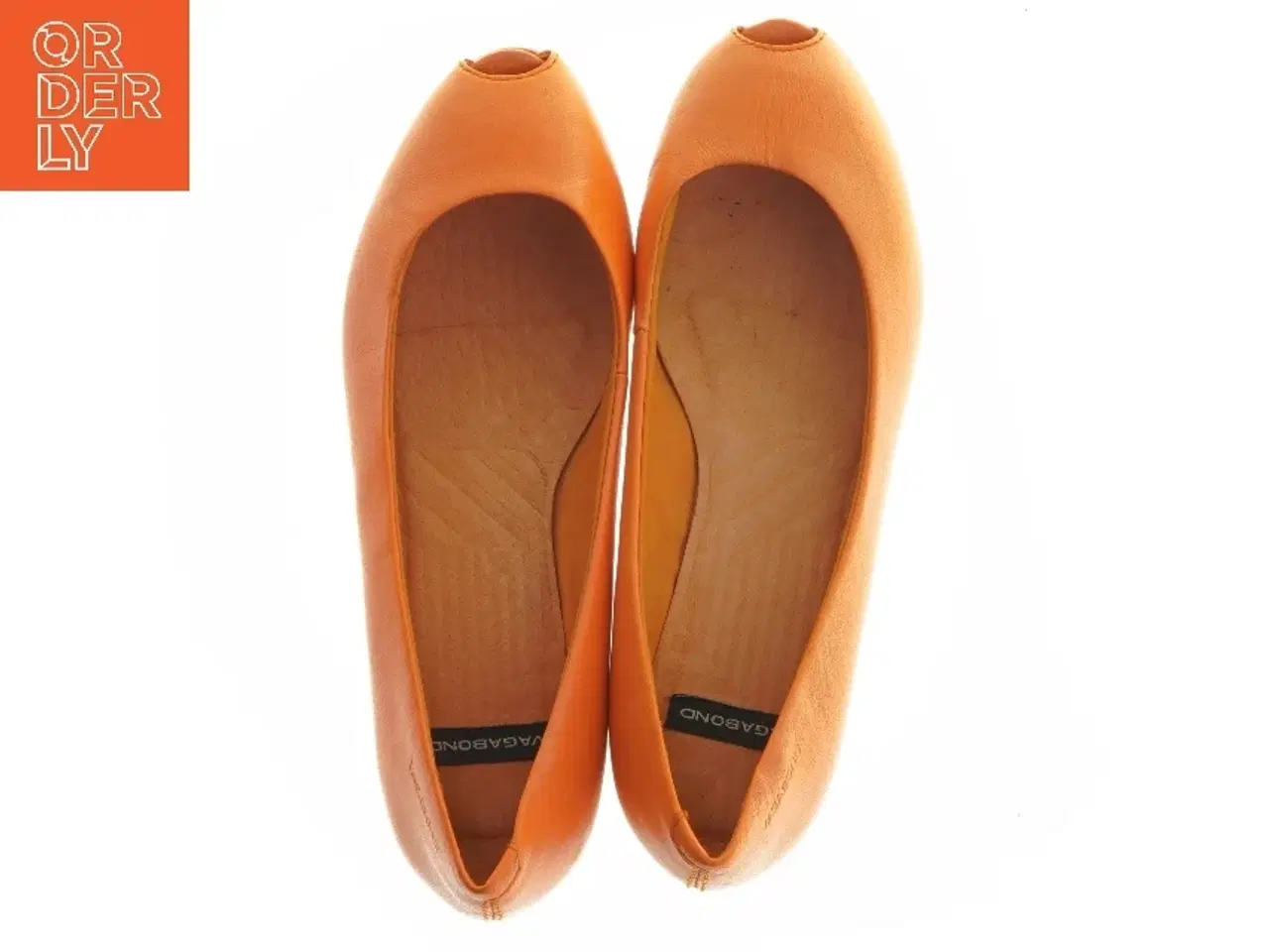 Billede 5 - Orange læder ballerina sko fra Vagabond (str. 37 )