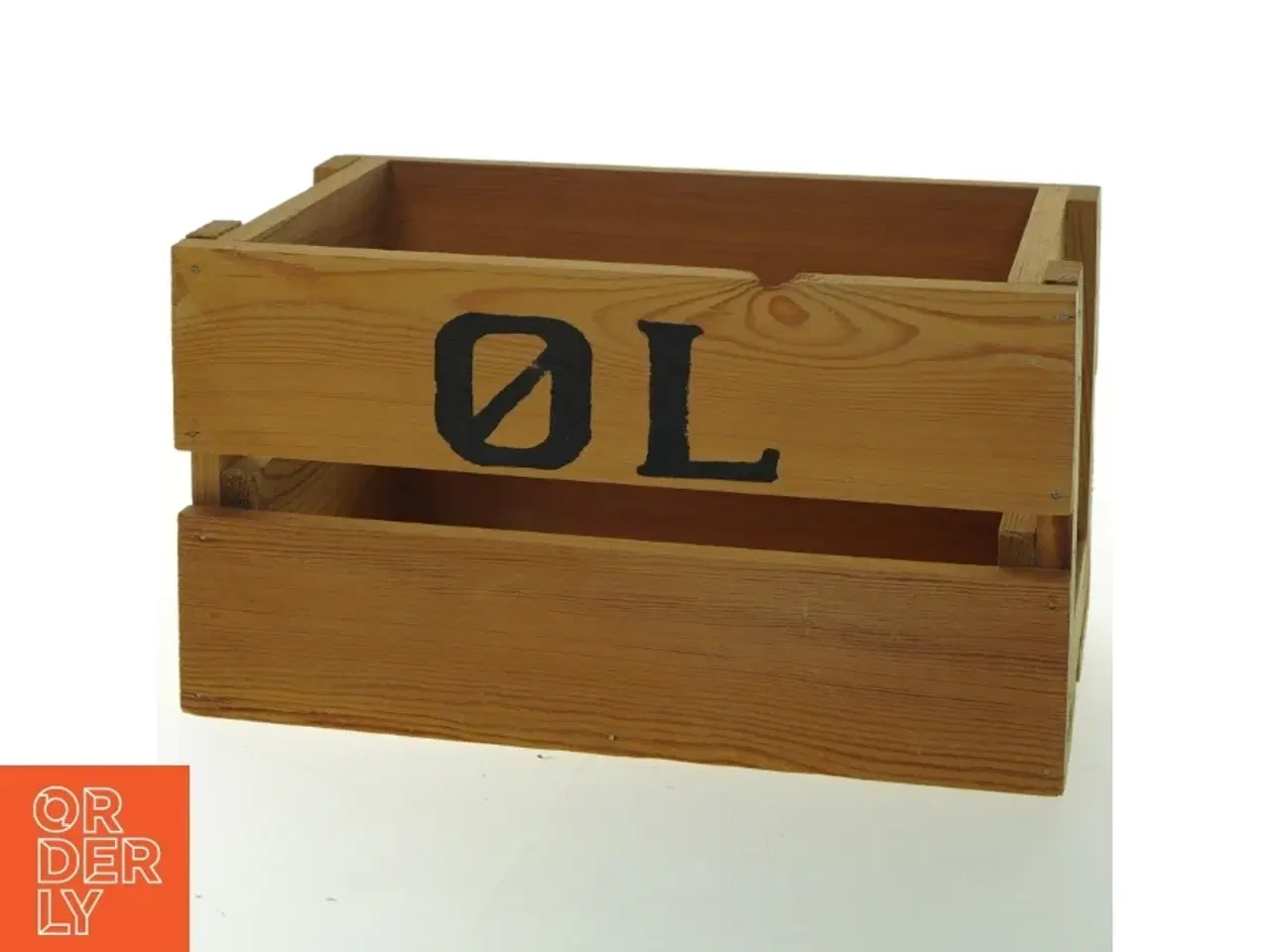 Billede 1 - Trækasse med tekst ØL (str. 23,5x15x13 cm)