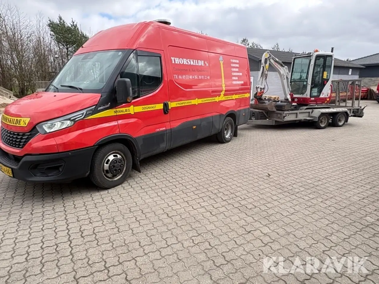 Billede 1 - Entreprenørpakke Iveco Daily 3.0 med servicevogn minigraver maskintrailer