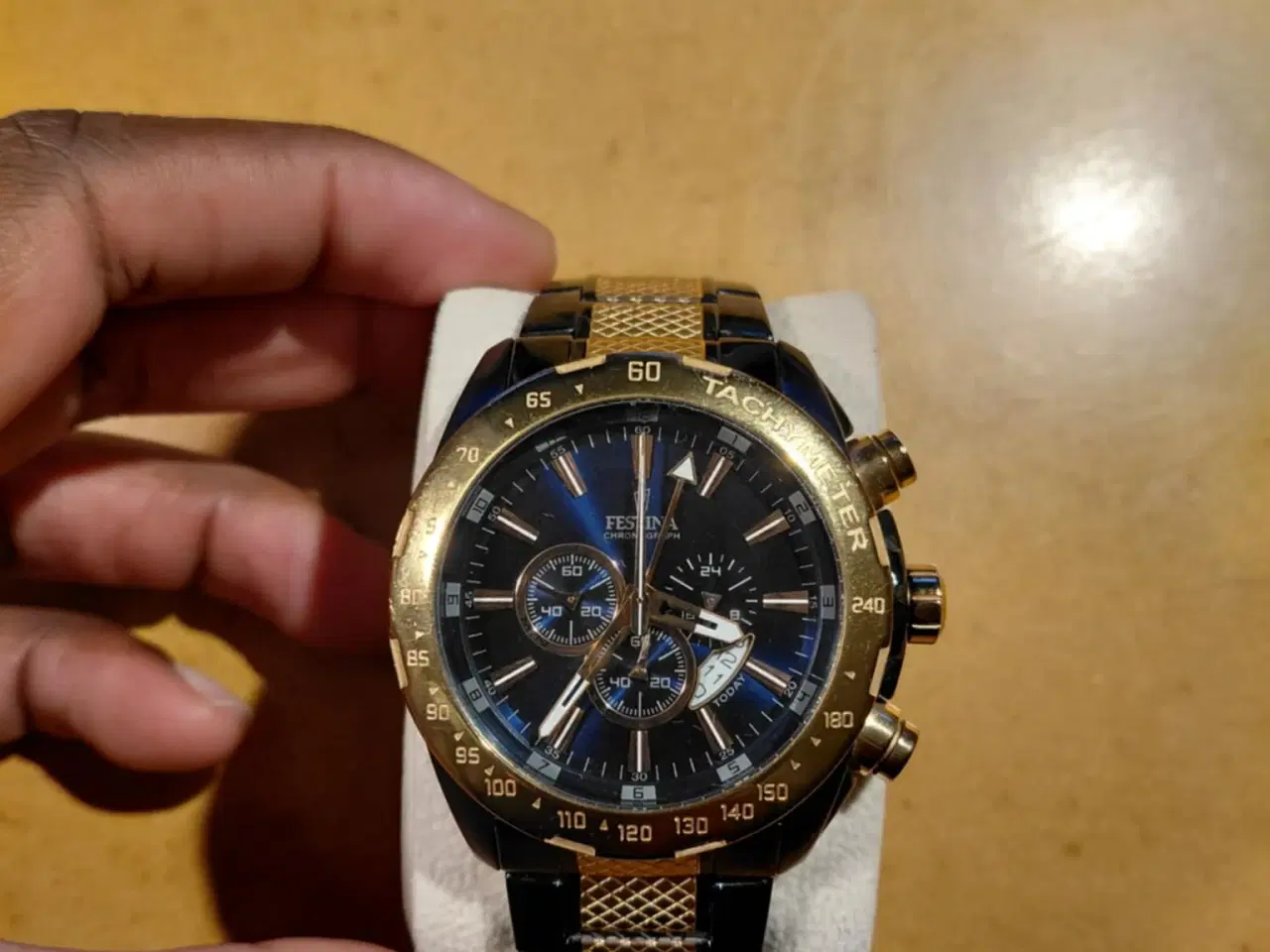 Billede 1 - Festina Chrono Blå/Rosegold stål F16886