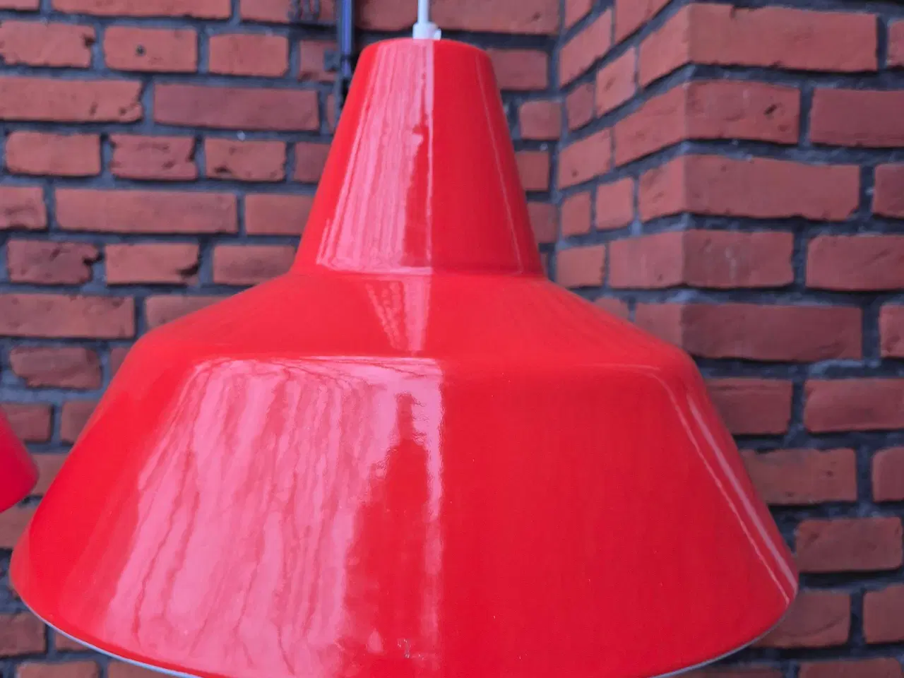 Billede 12 - Smukke værkstedspendler i rødorange emalje
