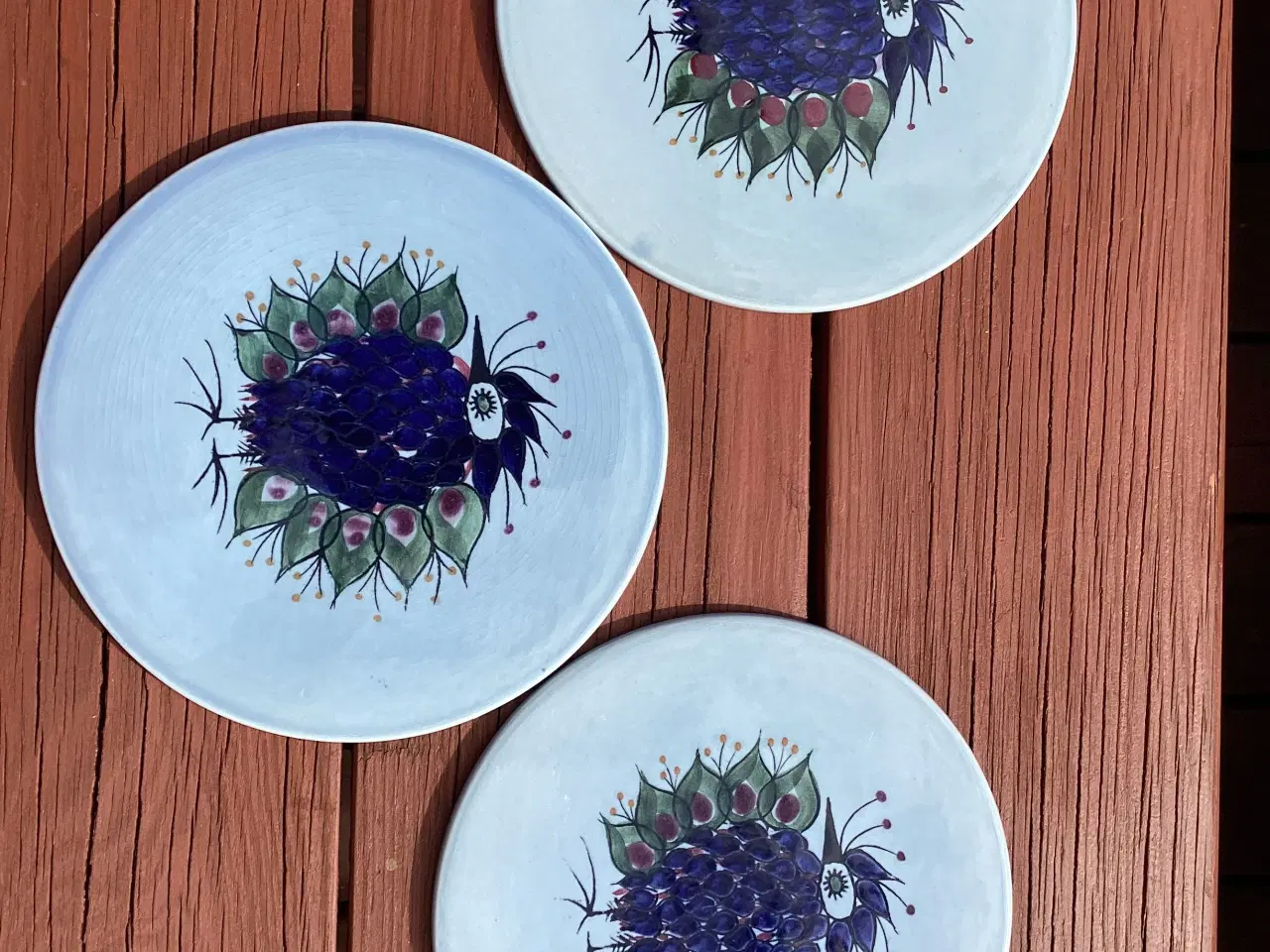 Billede 4 - 7 royal copenhagen smørbrikker med sjov fugl