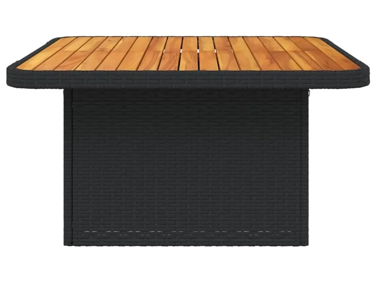 Billede 6 - Havebord 80x80x71 cm polyrattan og akacietræ sort