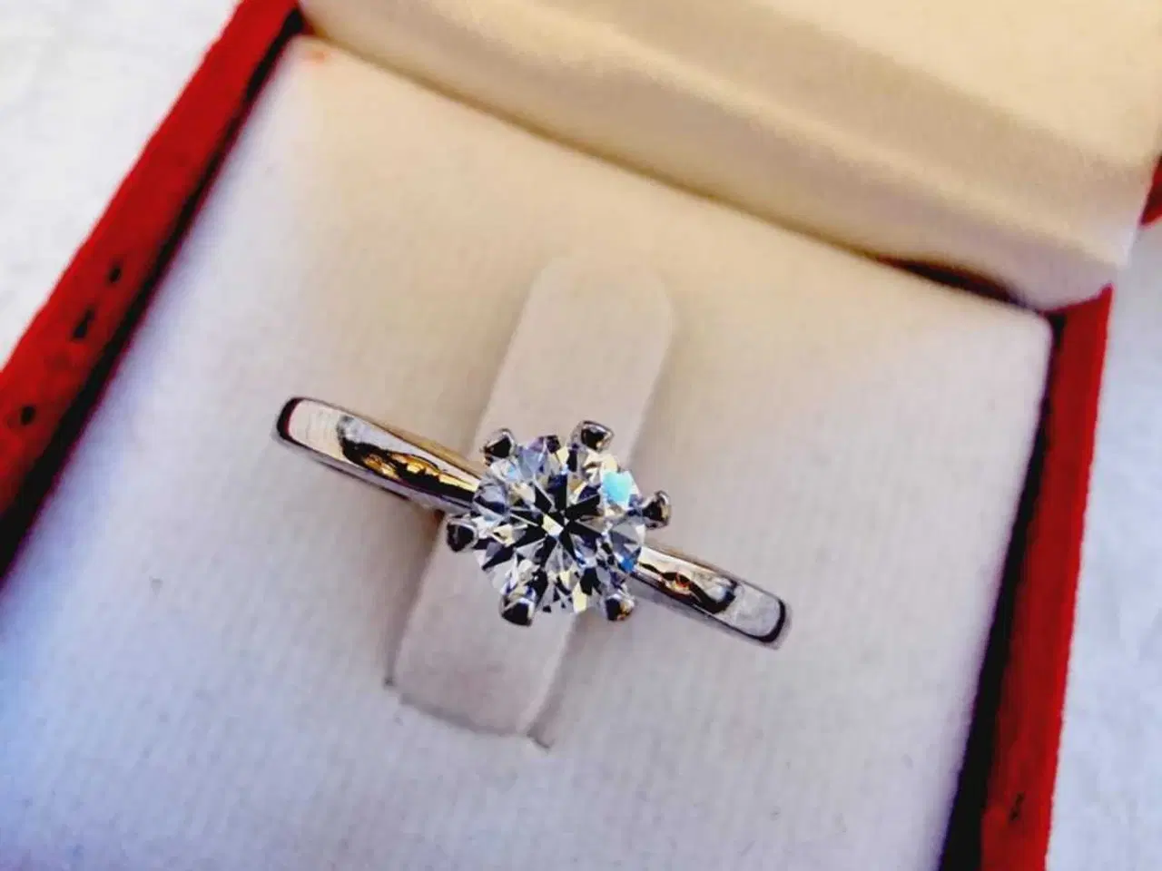 Billede 2 - 18 karat hvidguld 0.40 carat diamant 