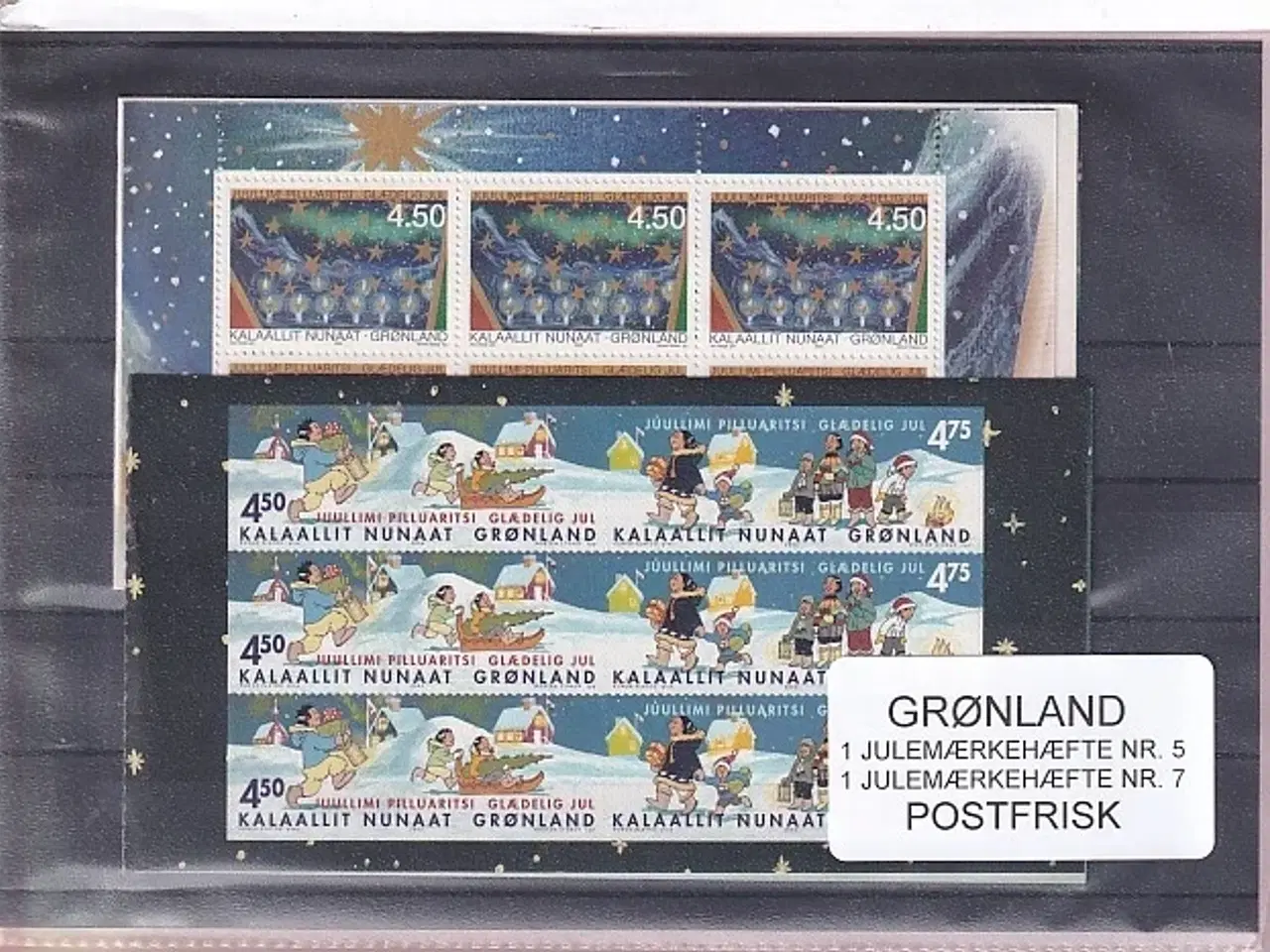 Billede 1 - Grønland - Julemærkehæfte Nr. 5 + 7 - Postfrisk