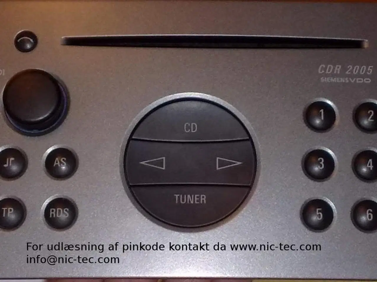 Billede 1 - CDR 2005 kode udlæsning