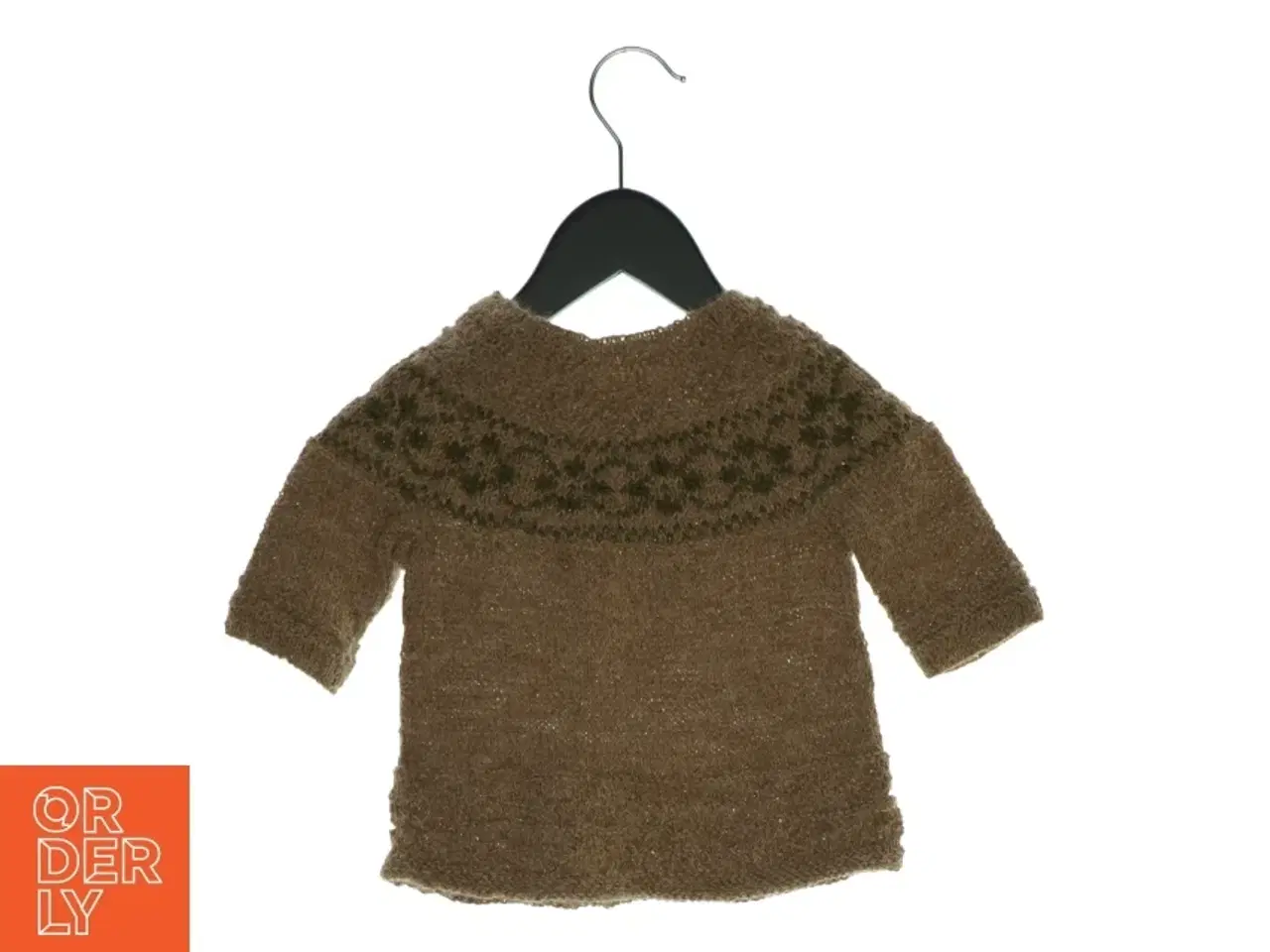 Billede 3 - Hjemmestrikket uld sæt med trøje og smækbukser, mormorstrik