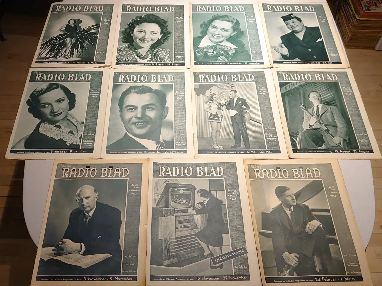 Billede 1 - 11stk "Det ny Radio Blad",senere Se og Hør.1946-50