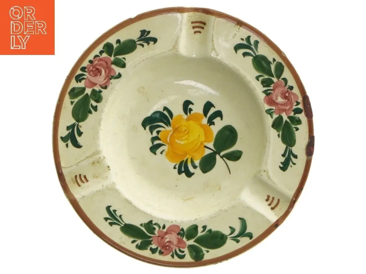Billede 1 - Askebæger med blomstermønster (str. Ø 16 cm)
