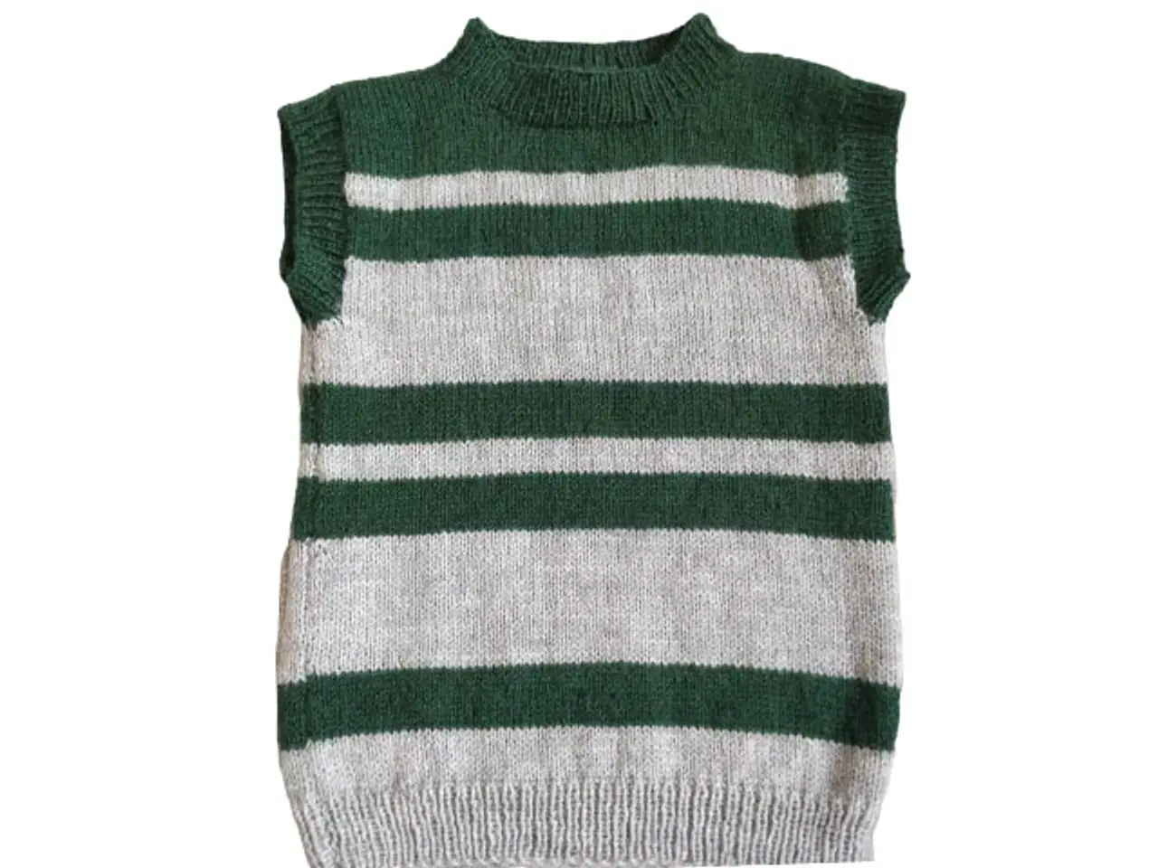 Billede 1 - Håndlavet strikket ærmeløs sweater, ca 9-12 år