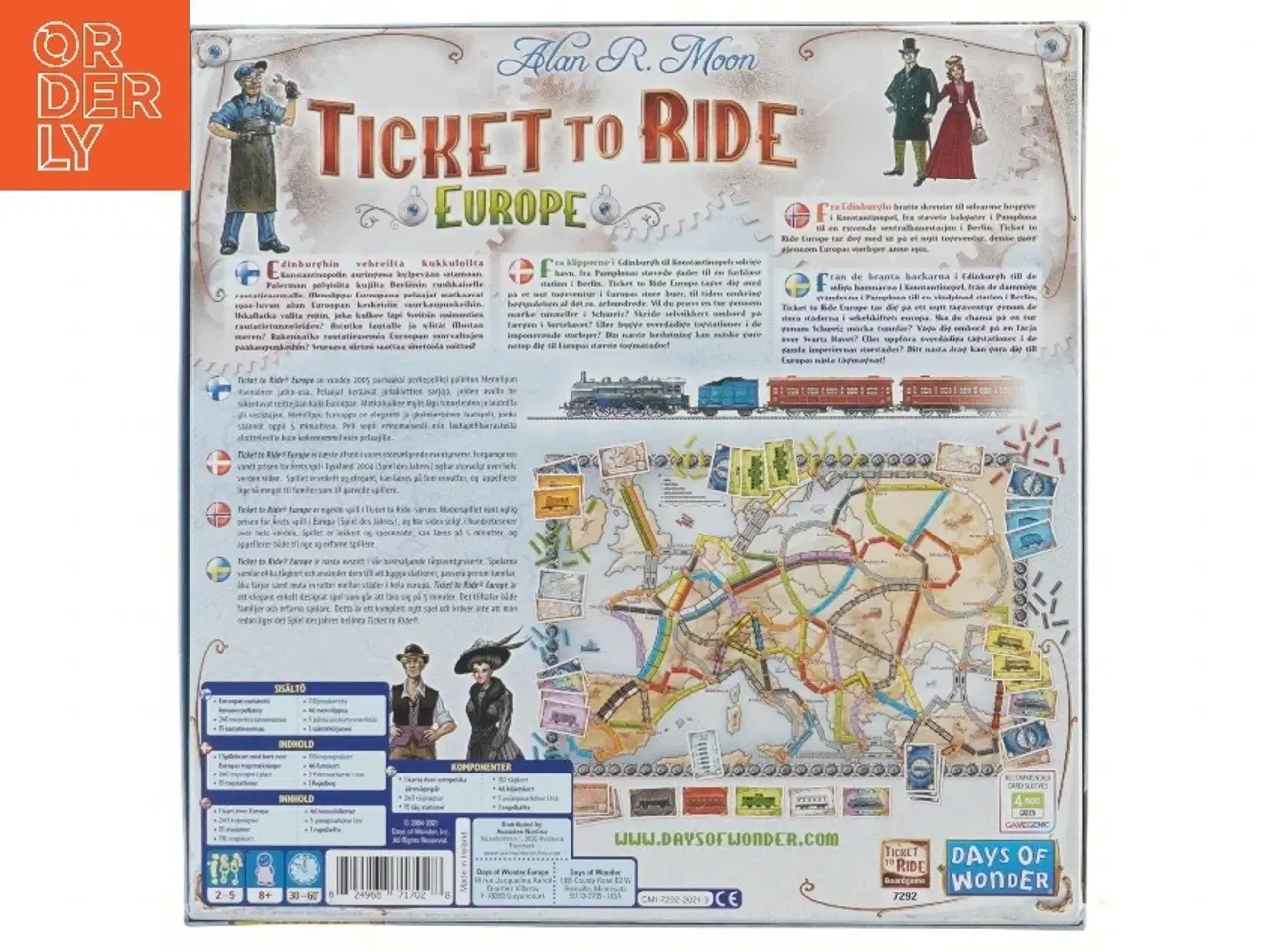 Billede 2 - Ticket to Ride Europe brætspil (str. 30x30 cm)