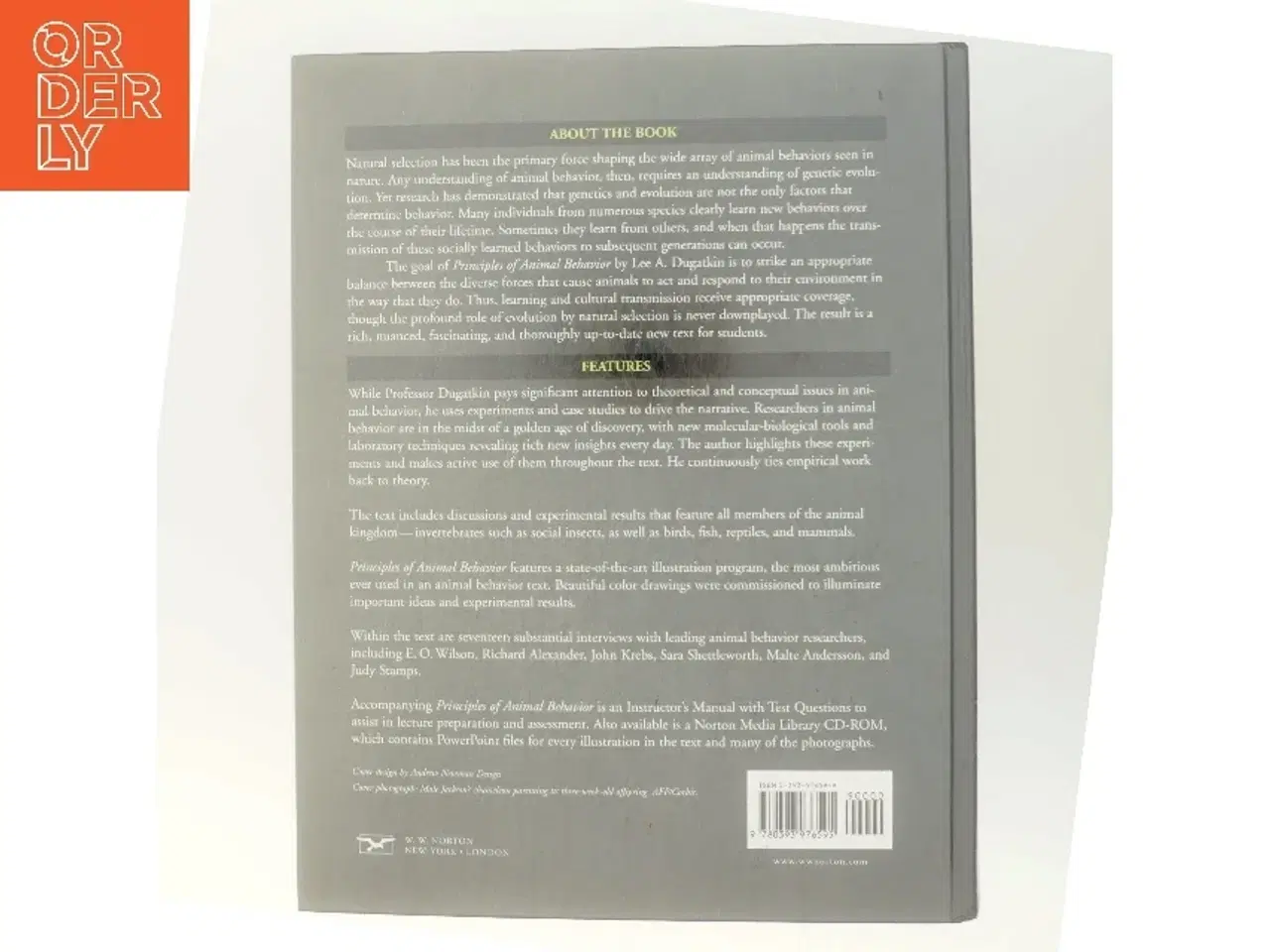Billede 3 - Principles of animal behavior af Lee Alan Dugatkin (1962-) (Bog)