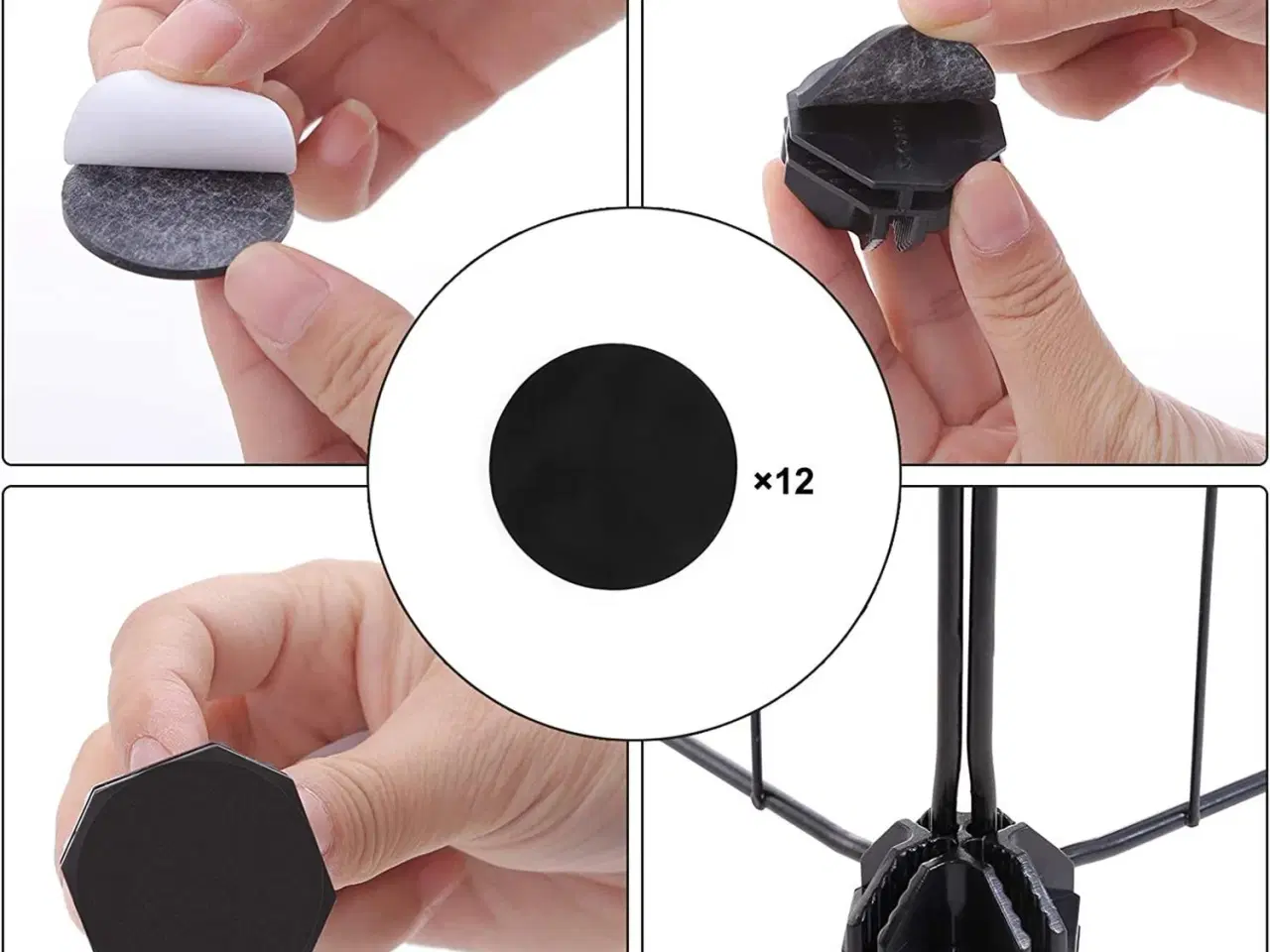 Billede 6 - Løbegård til smådyr indendørs kanin- og marsvinebur, modulær metalhegn, sort