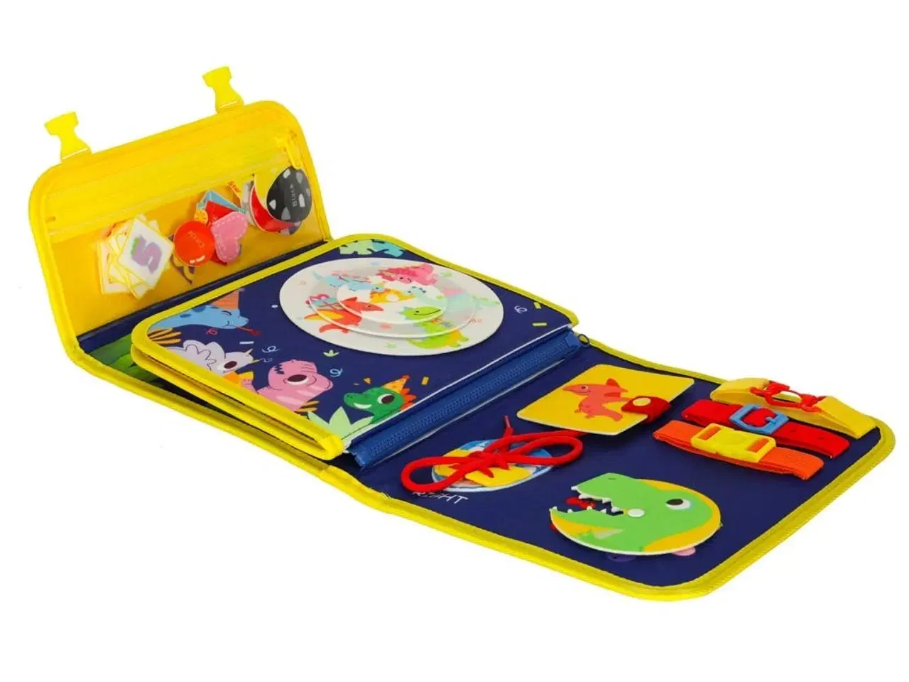 Billede 5 - Sanse-montessori aktivitetsboard i rygsagtskuffert – blå