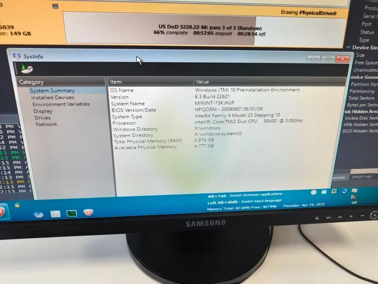 Billede 5 - Skærm 22" m. tastatur HP L2206w (PC medfølger ikke)