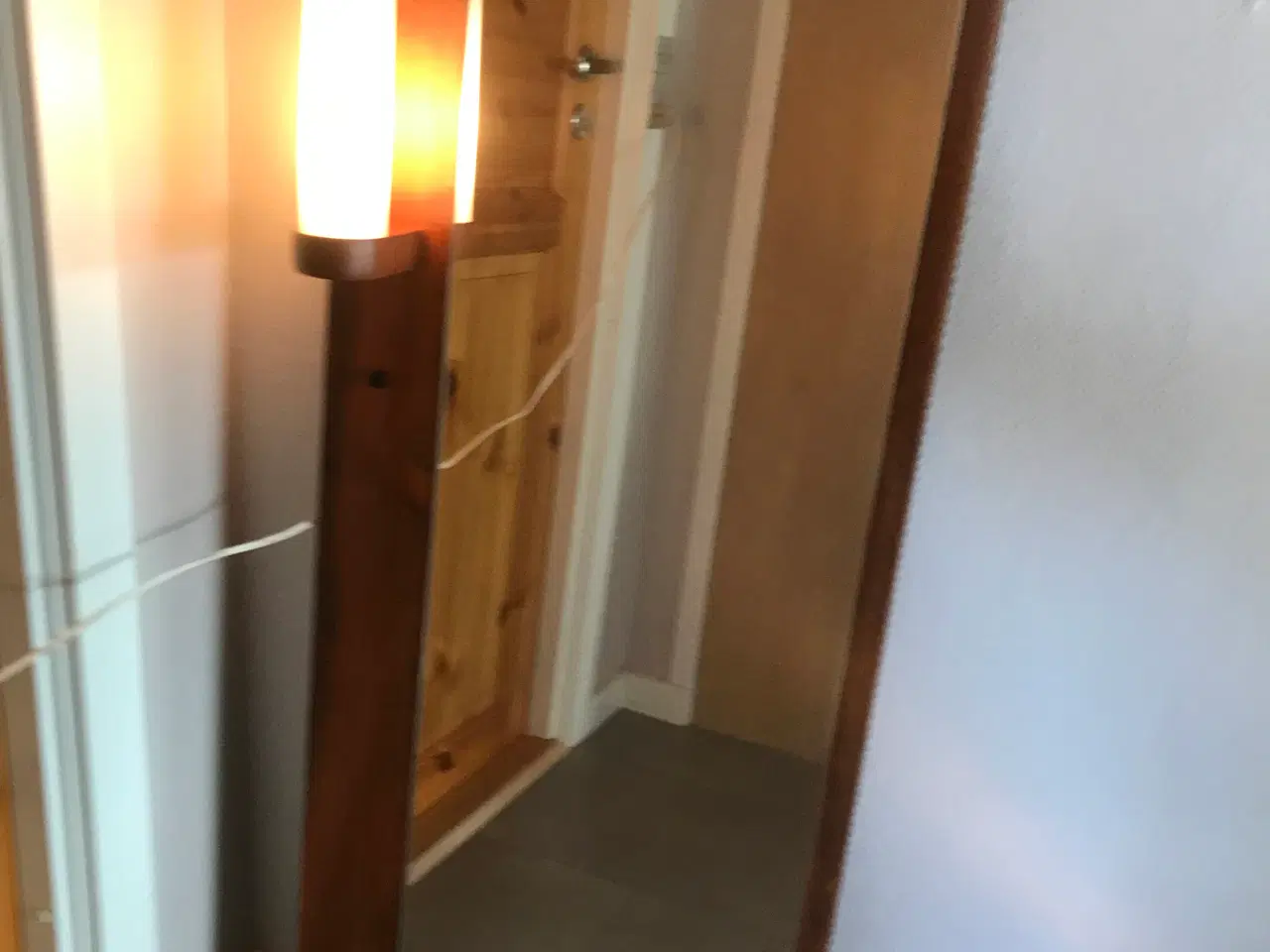 Billede 2 - Figurspejl palisander med lampet.