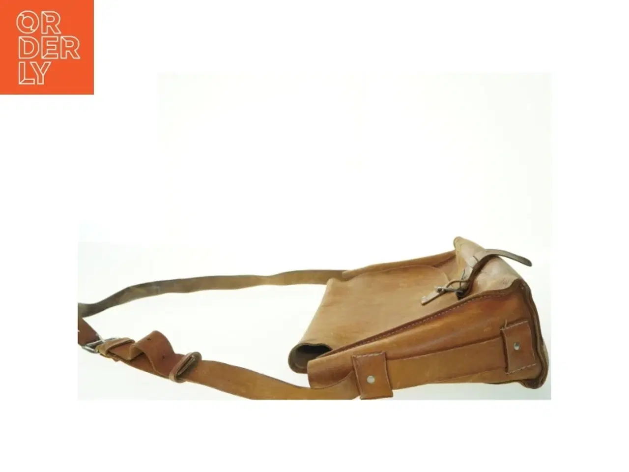 Billede 3 - Læder skuldertaske (str. 45x32 cm)