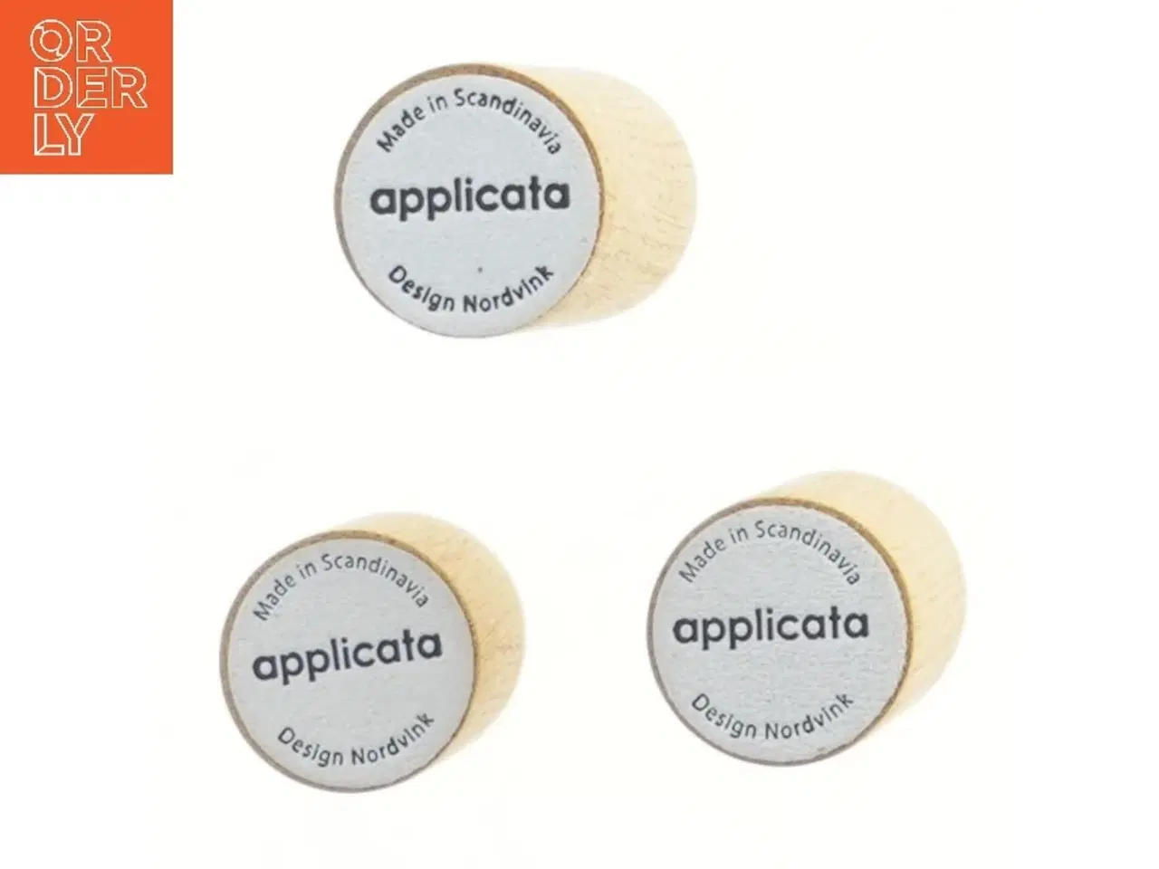 Billede 3 - Træ lysestager fra Applicata (str. 12,5 & 9,5 & 6,5 cm)