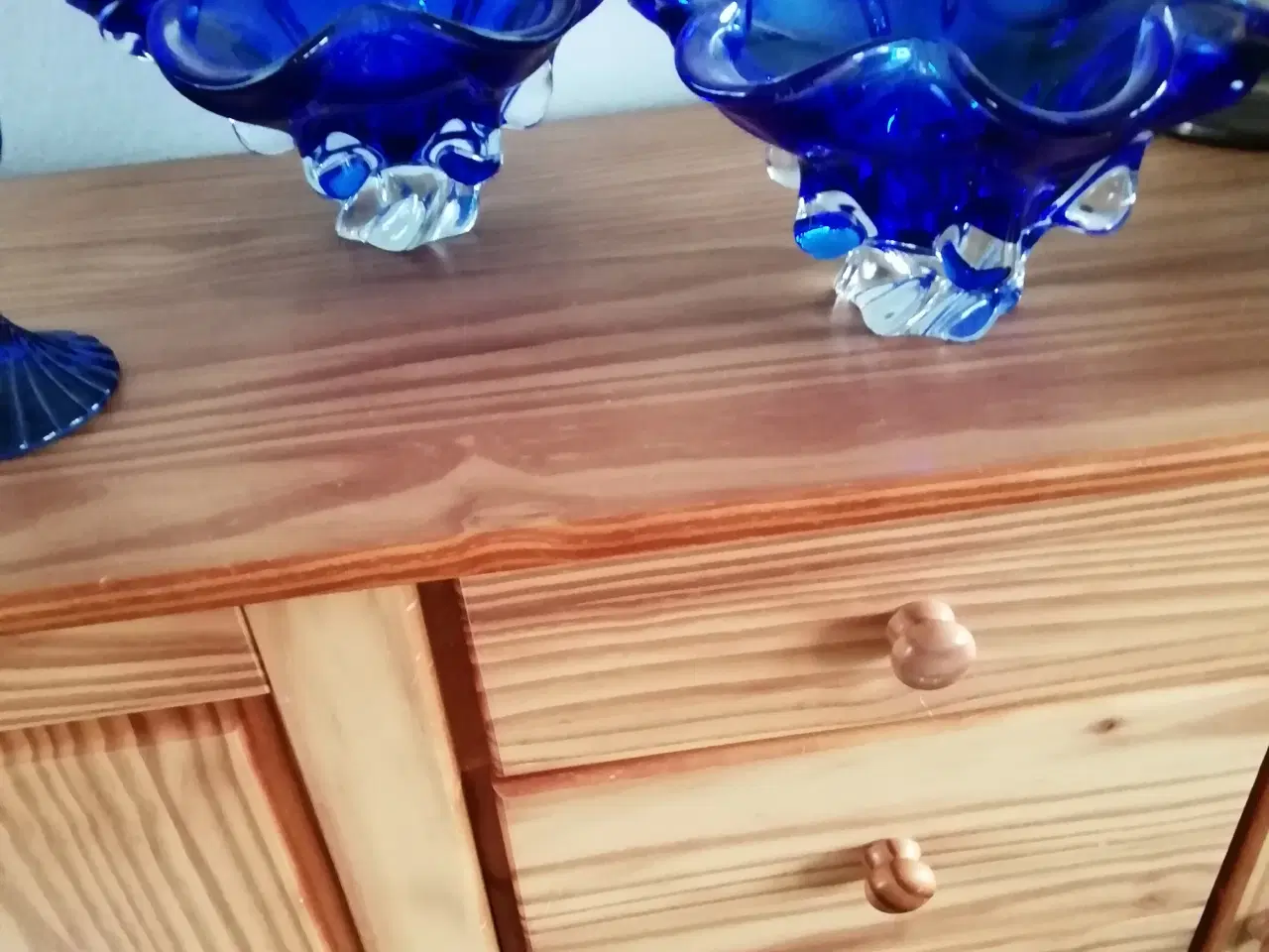 Billede 3 - Blå pynte glasskåle 