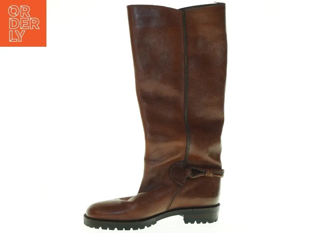 Billede 1 - Brune læderstøvler til kvinder fra Elastomere (str. 37)