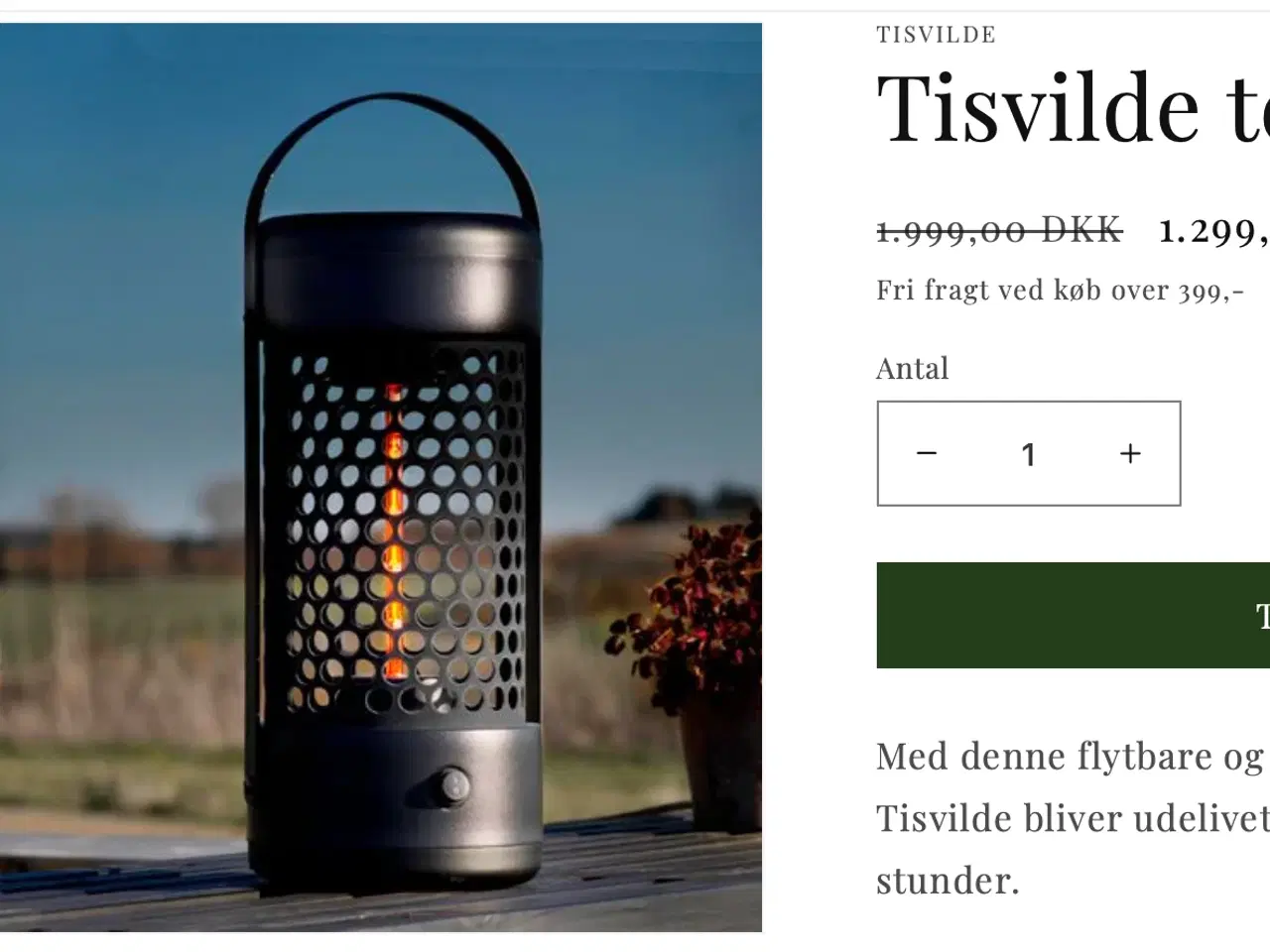 Billede 5 - Splinterny elektrisk terrassevarmer fra Tisvilde